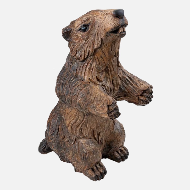 Scultura in legno marmotta