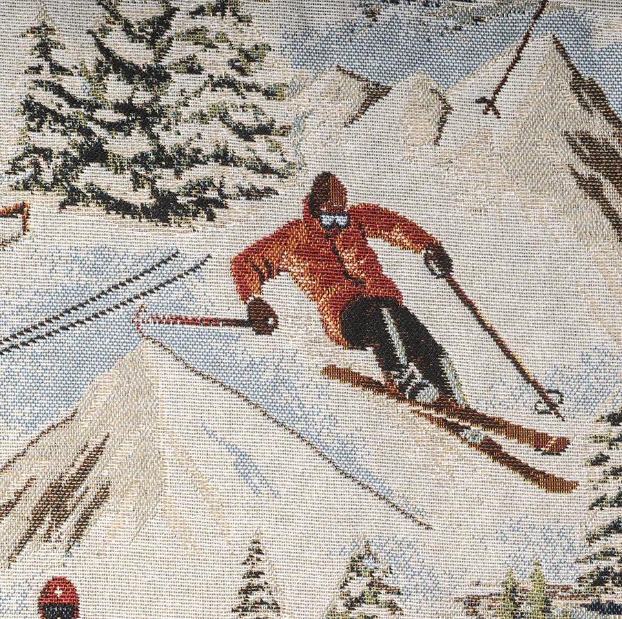Tessuto con disegno montano schirato arredamento accessori per chalet di montagna 3