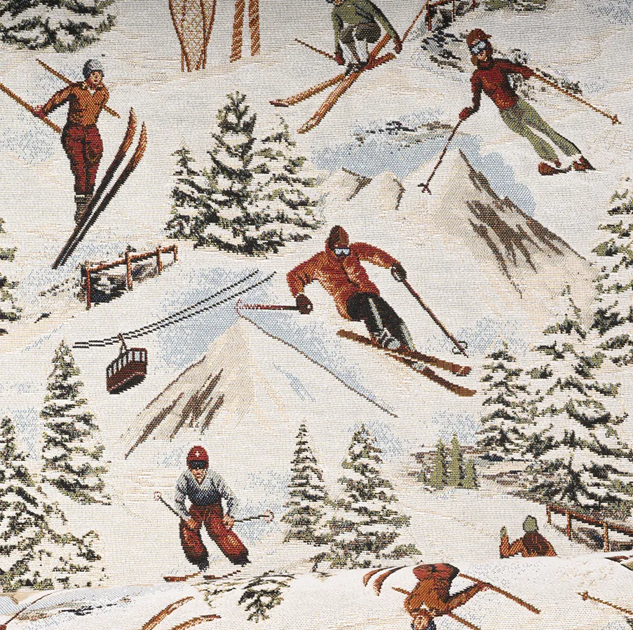 Tessuto con disegno montano schirato arredamento accessori per chalet di montagna 4