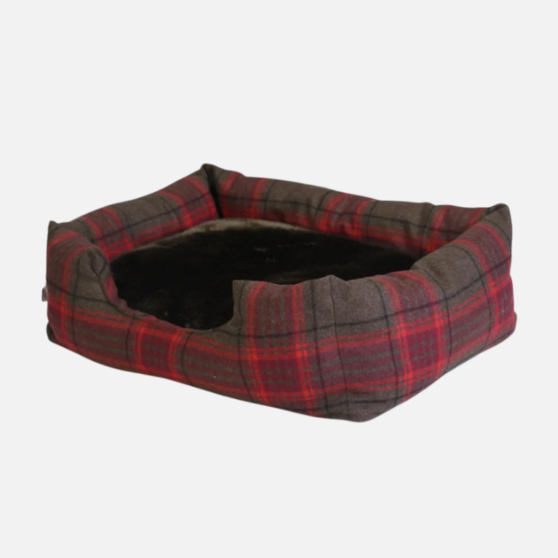 Cuccia di lusso per cani in stile alpino - Versione Rossa e grigio antracite