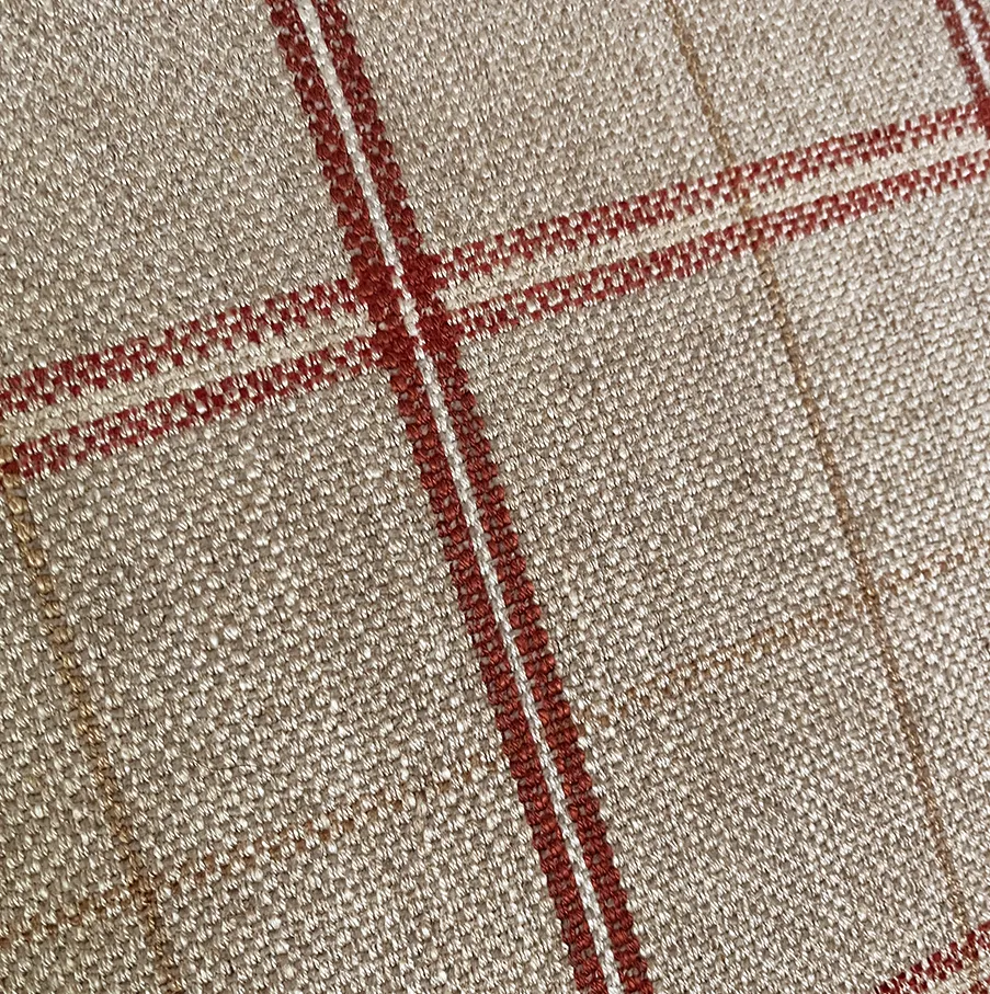cuscino per chalet di montagna bordeaux scozzese polo cavalli 50x50cm 06