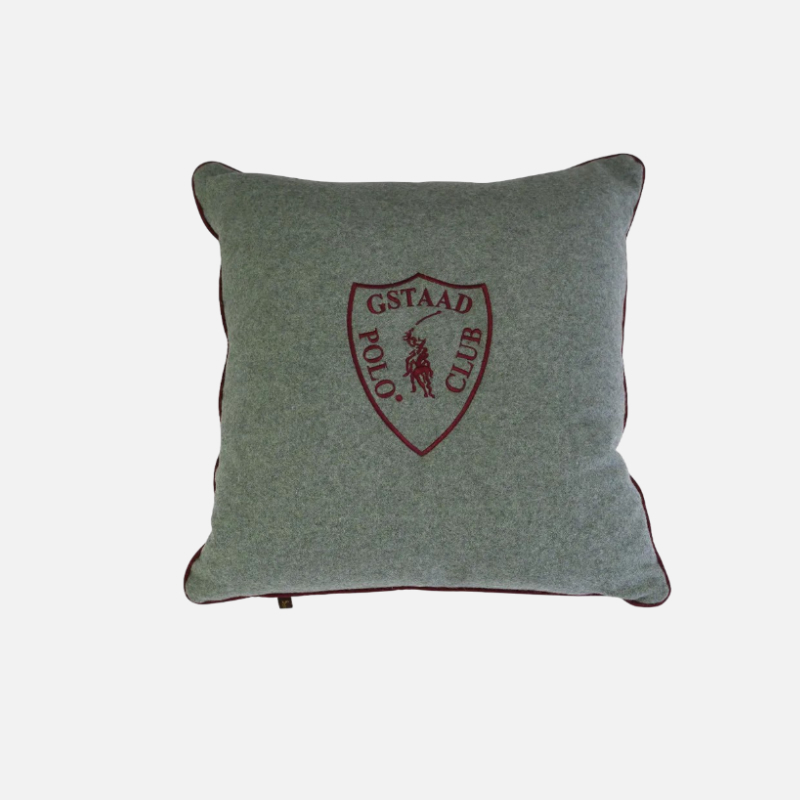 Cuscini Polo Gstaad - Bordeaux e Verde 50 x 50 - Fine Serie