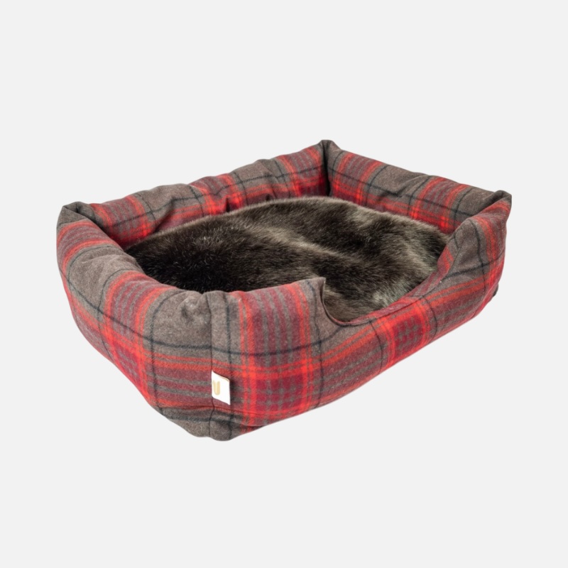 Cuccia in tessuto scozzese