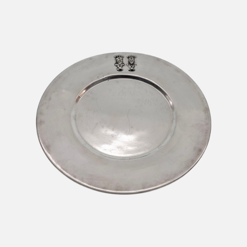Piatto decorativo in peltro